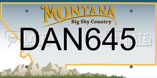 DAN645 Montana License Plate