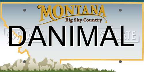 DANIMAL Montana License Plate