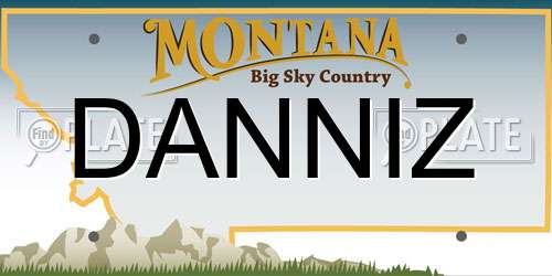 DANNIZ Montana License Plate