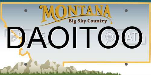 DAOITOO Montana License Plate