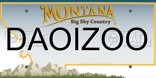 DAOIZOO Montana License Plate