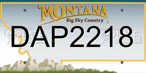 DAP2218 Montana License Plate