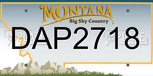DAP2718 Montana License Plate