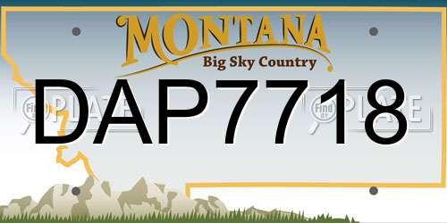 DAP7718 Montana License Plate