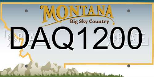 DAQ1200 Montana License Plate