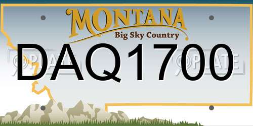DAQ1700 Montana License Plate