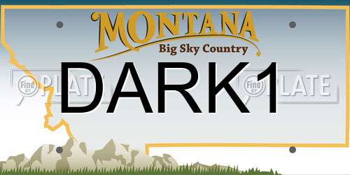 DARK1 Montana License Plate