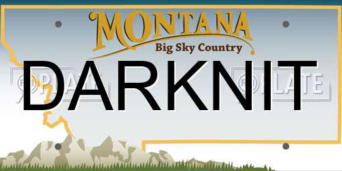DARKNIT Montana License Plate