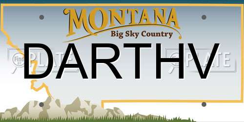 DARTHV Montana License Plate