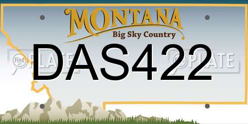 DAS422 Montana License Plate