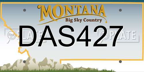 DAS427 Montana License Plate