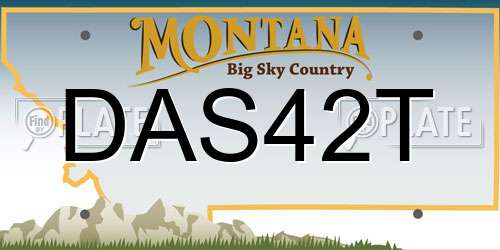 DAS42T Montana License Plate