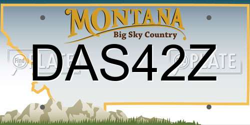 DAS42Z Montana License Plate