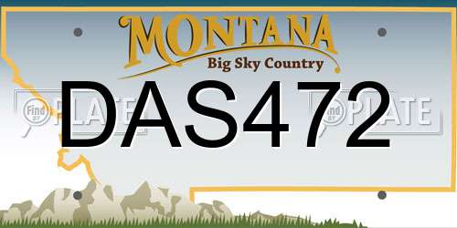 DAS472 Montana License Plate