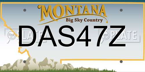 DAS47Z Montana License Plate
