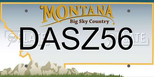 DASZ56 Montana License Plate