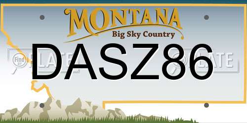 DASZ86 Montana License Plate