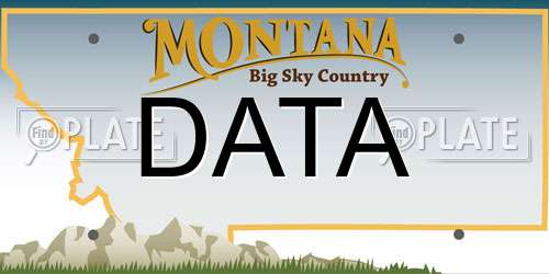 DATA Montana License Plate