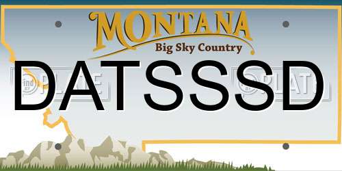 DATSSSD Montana License Plate