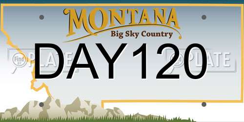 DAY120 Montana License Plate