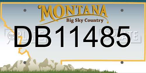 DB11485 Montana License Plate