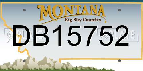 DB15752 Montana License Plate
