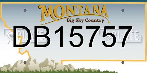 DB15757 Montana License Plate