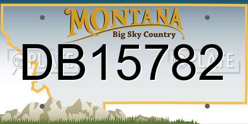 DB15782 Montana License Plate
