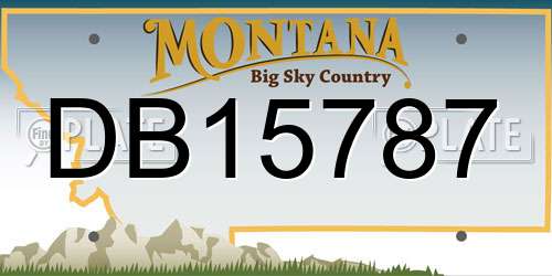 DB15787 Montana License Plate
