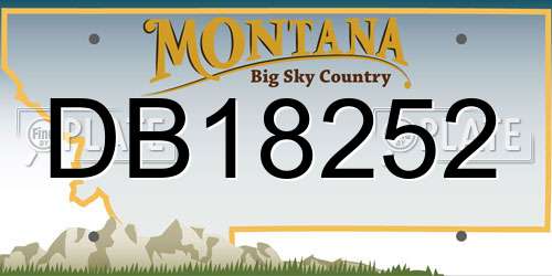 DB18252 Montana License Plate