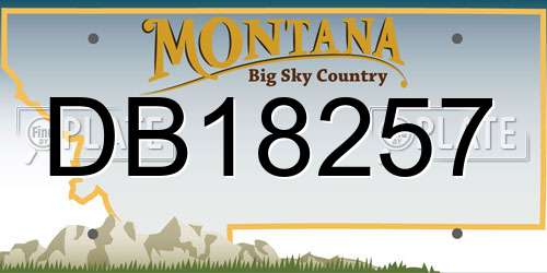 DB18257 Montana License Plate
