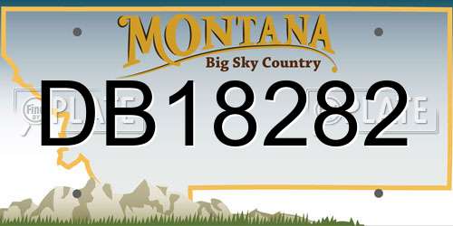 DB18282 Montana License Plate