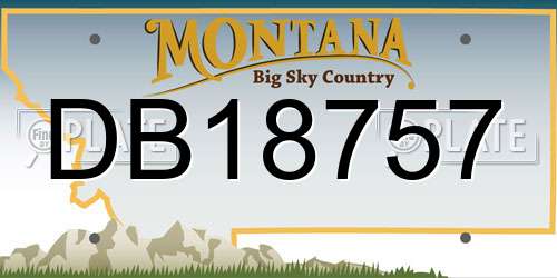 DB18757 Montana License Plate