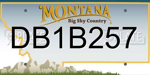 DB1B257 Montana License Plate