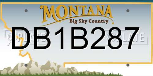 DB1B287 Montana License Plate