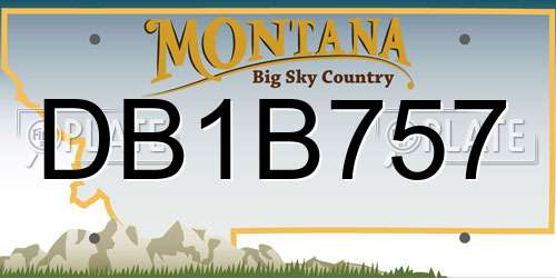 DB1B757 Montana License Plate