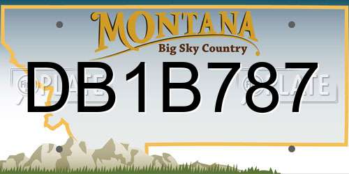 DB1B787 Montana License Plate
