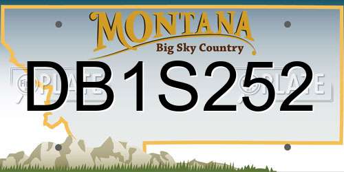 DB1S252 Montana License Plate