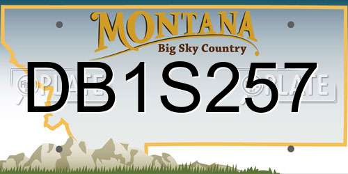 DB1S257 Montana License Plate