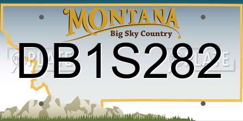 DB1S282 Montana License Plate