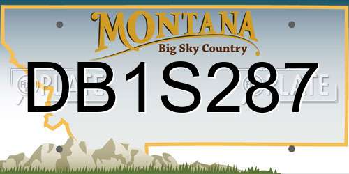 DB1S287 Montana License Plate
