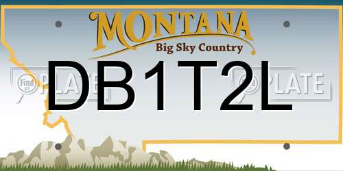 DB1T2L Montana License Plate