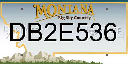 DB2E536 Montana License Plate