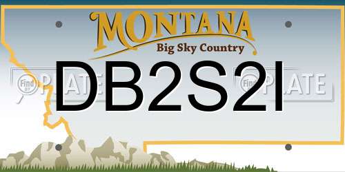 DB2S2I Montana License Plate