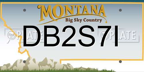 DB2S7I Montana License Plate