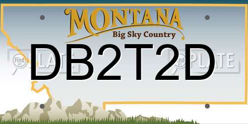 DB2T2D Montana License Plate