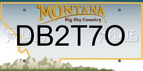 DB2T7O Montana License Plate