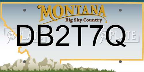 DB2T7Q Montana License Plate