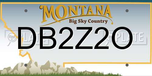 DB2Z2O Montana License Plate