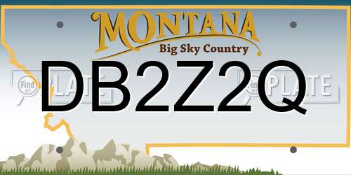 DB2Z2Q Montana License Plate